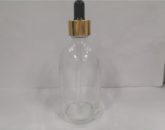 100ml Glass Cosmetic Dropper Bottles With Gold Shinny Collar Custom Painting And Printing