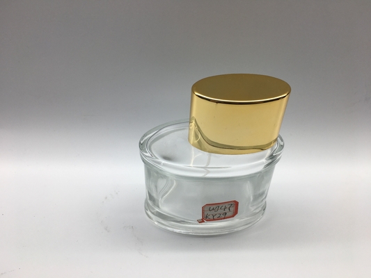 Oem Gradient Luxury Perfume Bottle Electroplating UV With Metallic Gold Atomizer