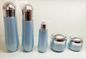 Hot Stamping Plastic Cap 100ml 120ml Glass Cosmetic Bottles Skincare Packaging Cream Jars