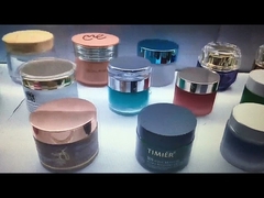 Empty Glass Cosmetic Jar Frosted Gradient Color 50g 30g  Double Lid