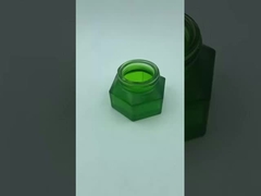 Cosmetic Jars Packaging 50g Emerald Cream Jar with wood finish Plastic Cap Cream jar