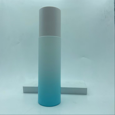 Cosmetic Packaging Skincare Light Blue Gradient Toner Glass Bottle With Screw Cap