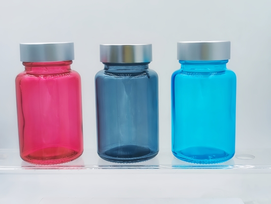 100ml Glass Capsule Bottle Hair Supplement Bottle Round Capsule Glass For Eye Serum And Facial Serum OEM
