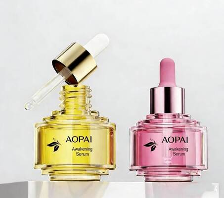 Luxury Two-Tone 30ml Glass Dropper Bottle  New Stylish Step-Up Design  for Skincare Essence Oil Bottle