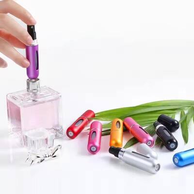 5ml Travel Pocket Parfum Bottle Mini Bottom Refillable 10ml Portable Aluminum Perfume Bottle