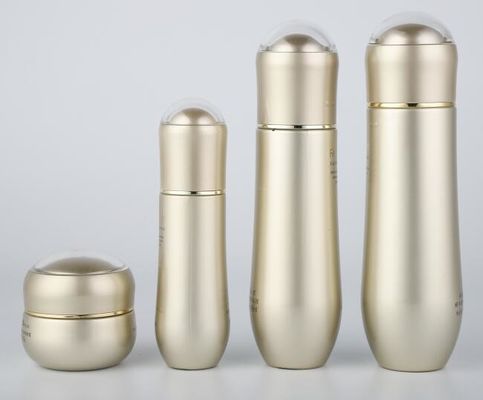Hot Stamping Plastic Cap 100ml 120ml Glass Cosmetic Bottles Skincare Packaging Cream Jars