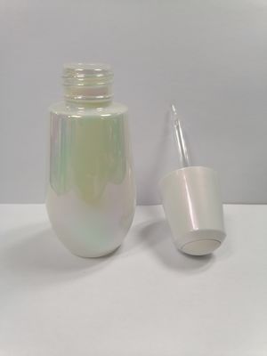 50ml Oval Glass Dropper Bottles Holographic Color For Essential Oil
