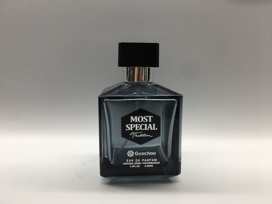 Electroplating UV Glass Perfume Bottle Square Cap 50ML Refillable