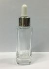 40ml Square Glass Dropper Bottle Essential Oil Bottles With Alumite Collar For Skin Care