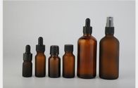 5ml-100ml Round Glass Amber Dropper Bottle , Essential Oil Dropper Bottle Customized Logo