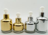 Reusing 20ml 60ml Glass Essential Oil Bottles for Skincare Packaging OEM with different dropper shape