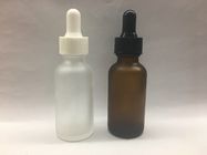 Round 30ml 60ml Glass Dropper Bottles Neck Size 20mm Amber Color