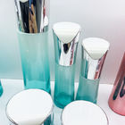 30g 50g 50ml 100ml Cosmetic Jar Packaging Set Clear Blue Bottle Silver Cap