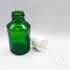 Green Essential Oil 30ml Sloping Shoulder Bottle Plastic Cap Dropper