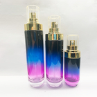 40ml Pump Bottle Glass Cosmetic Packaging Gradient Purple Color
