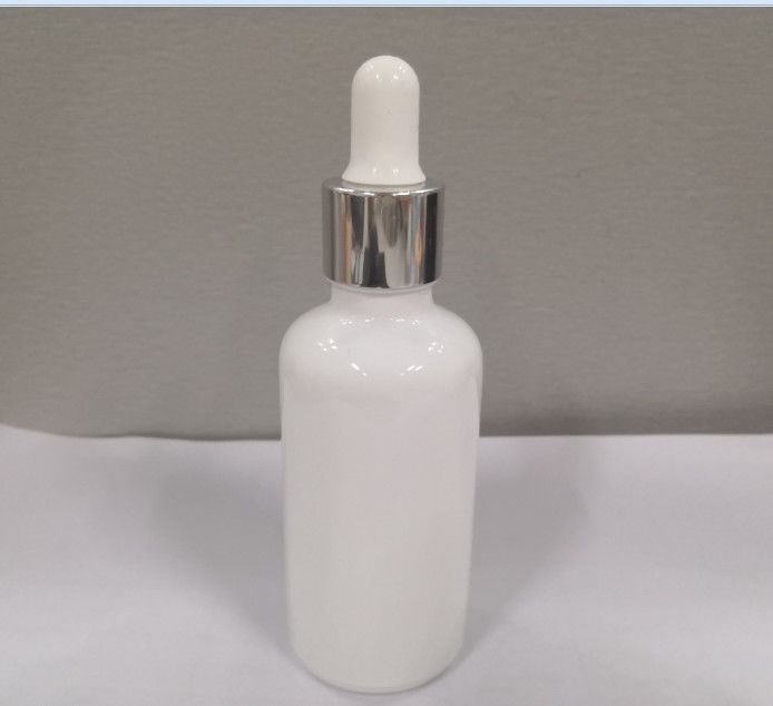 50ml White Glass Dropper Bottle Cosmetic Essential Oil Container Customized Logo And Color