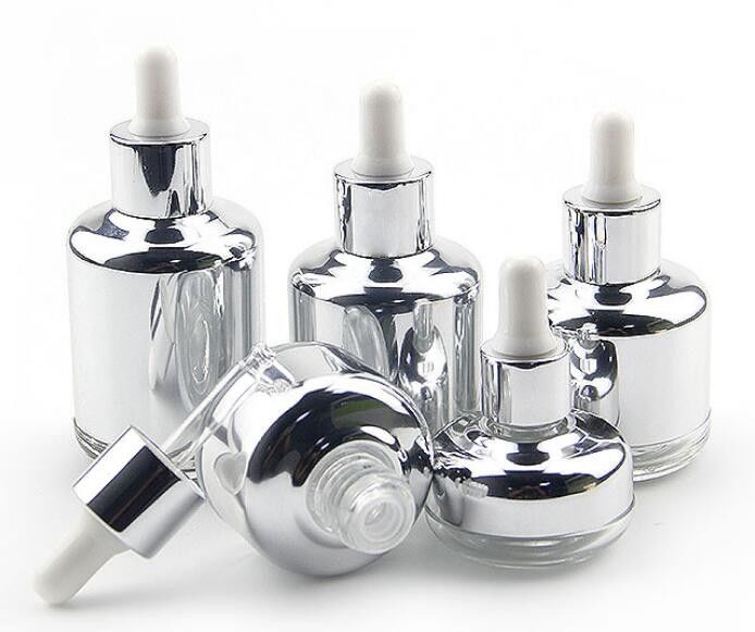 Reusing 20ml 60ml Glass Essential Oil Bottles for Skincare Packaging OEM with different dropper