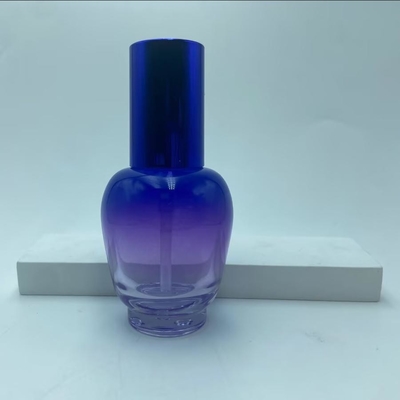 Glass Lotion Bottle 30ml Blue Gradient Serum Bottle with Pump Oil Bottle Pump Bottle Cosmetic Bottle OEM