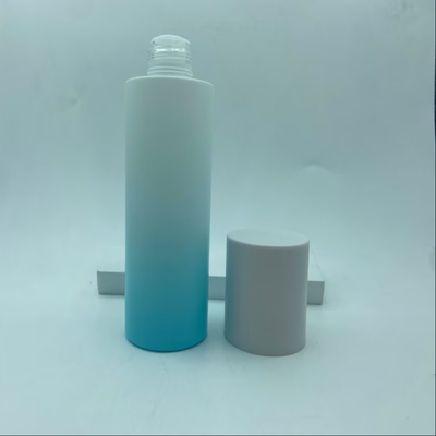 Cosmetic Packaging Skincare Light Blue Gradient Toner Glass Bottle With Screw Cap