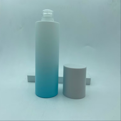 Cosmetic Packaging Skincare Light Blue Gradient Toner Glass Bottle With Screw Cap
