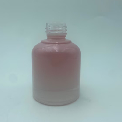 2025 Recyclable Pink Glass Bottle for Oil Dropper Bottles with Silver Collar Luxury Wholesale 30ml