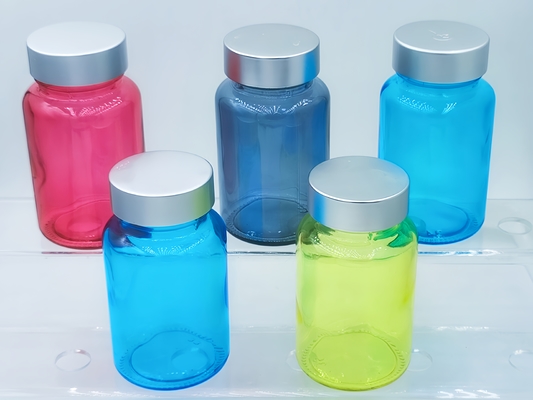 100ml Glass Capsule Bottle Hair Supplement Bottle Round Capsule Glass For Eye Serum And Facial Serum OEM