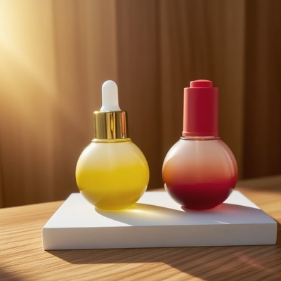 Custom Gradient 30ml/40ml/50ml Glass Serum Bottle for Skincare with Face Moisture Dropper - Cosmetic Packaging