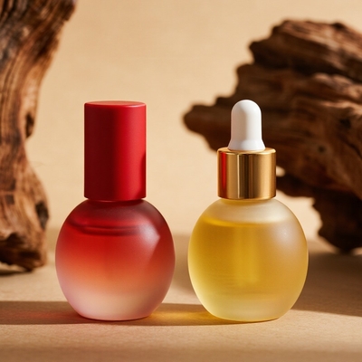 Custom Gradient 30ml/40ml/50ml Serum Bottle for Skincare - Essential Face Oil Glass Bottle with Dropper