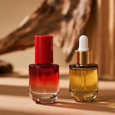 Custom Gradient 30ml/40ml/50ml Serum Bottle for Skincare - Essential Face Oil Glass Bottle with Dropper