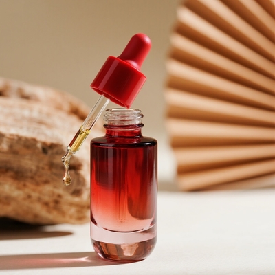 Custom Gradient 30ml/40ml/50ml Serum Bottle for Skincare - Essential Face Oil Glass Bottle with Dropper