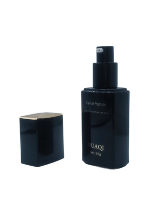 Wholesale Luxury 30ml Square Makeup Primer Serum Pump Bottle for Cosmetics with Custom Logo Printing Cap