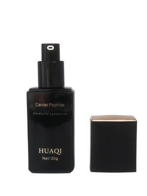 Wholesale Luxury 30ml Square Makeup Primer Serum Pump Bottle for Cosmetics with Custom Logo Printing Cap