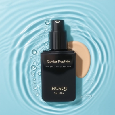 Wholesale Luxury 30ml Square Makeup Primer Serum Pump Bottle for Cosmetics with Custom Logo Printing Cap