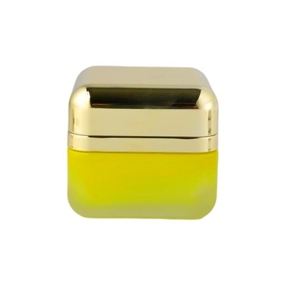 Electroplate ISO9001 50g Square Glass Cosmetic Jars Cream Bottles OEM