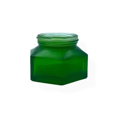 Cosmetic Jars Packaging 50g Emerald Cream Jar with wood finish Plastic Cap Cream jar