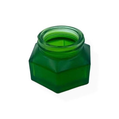 Cosmetic Jars Packaging 50g Emerald Cream Jar with wood finish Plastic Cap Cream jar