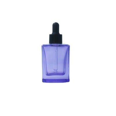 Customizable 30ml Square Glass Eye Serum Bottle with Dropper for Cosmetic Serum - Recyclable