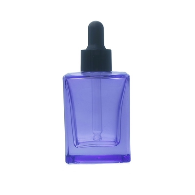 Customizable 30ml Square Glass Eye Serum Bottle with Dropper for Cosmetic Serum - Recyclable