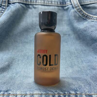 30ml Frosted Glass Perfume Empty Bottle with Black Cap Cylindrical Shape Forest for Personal & Commercial Use Cosmetic Packaging