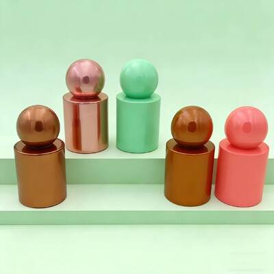 Custom 30ml & 50ml Luxury Glass Perfume Bottles  Mist or Serum Pump Glass Bottle Round Ball Cap for Serum Product