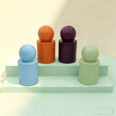 Custom 30ml & 50ml Luxury Glass Perfume Bottles  Mist or Serum Pump Glass Bottle Round Ball Cap for Serum Product