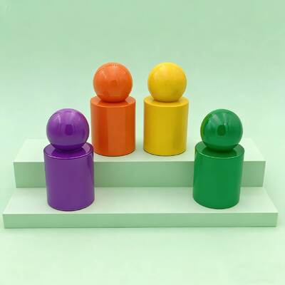 Custom 30ml & 50ml Luxury Glass Perfume Bottles  Mist or Serum Pump Glass Bottle Round Ball Cap for Serum Product