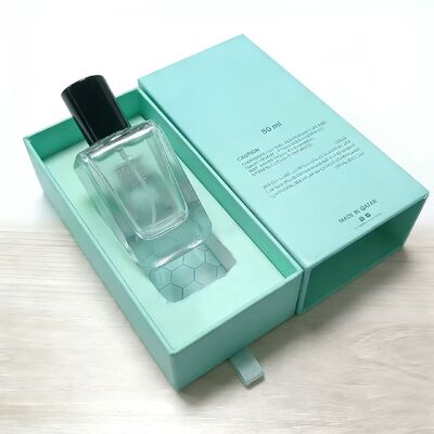 Luxury 20ml and 50ml Empty Glass Spray Perfume Bottle with a Drawer Paper Box Fragrance Container Cosmetic Packaging