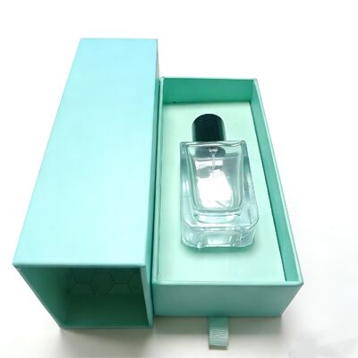 Luxury 20ml and 50ml Empty Glass Spray Perfume Bottle with a Drawer Paper Box Fragrance Container Cosmetic Packaging