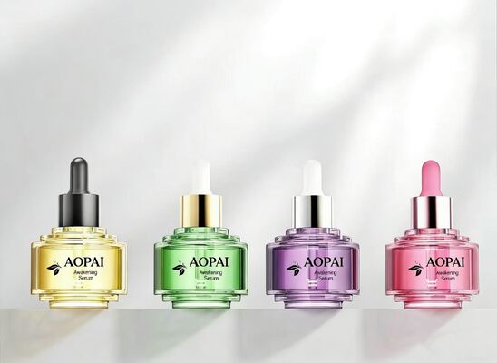 Luxury Two-Tone 30ml Glass Dropper Bottle  New Stylish Step-Up Design  for Skincare Essence Oil Bottle