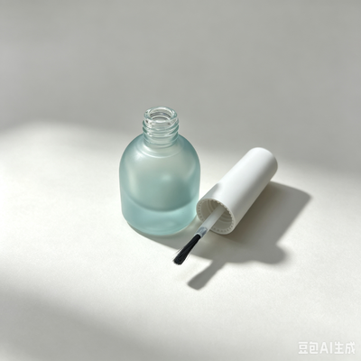 Matte Glass Nail Polish Solution Bottles with Screw Cap Logo Printing 5ml Prop Clearing Brush Packaging