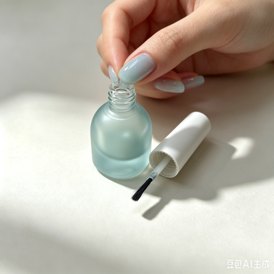 Matte Glass Nail Polish Solution Bottles with Screw Cap Logo Printing 5ml Prop Clearing Brush Packaging