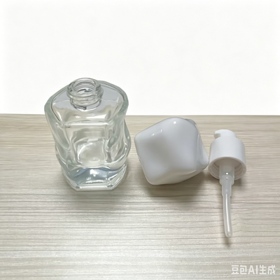 Foundation Bottle Cosmetic Glass Set for Skin Care Serum Pressurized Lotion Essence Bottles with Spray Cap Pump Sprayer