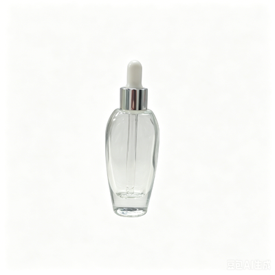 Gradient 30ml Glass Lotion Bottle with Emulsion Pump & Aluminum Spray Head for Skin Care Serum Cream Face Cream