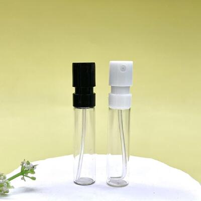Glass Mini Vials Split Type Glass Perfume Tester Bottles 1ml 2ml 3ml PP Crimp on Spray Pump Travel Trial Cosmetic Packaging